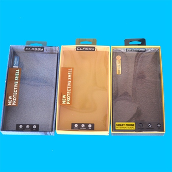 mobile phone accessory packaging paper box with PVC window