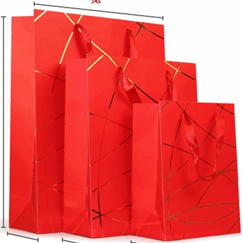 Factory Custom High Quality Hot Stamping Gold /Promotional Paper Handbags with UV Printing