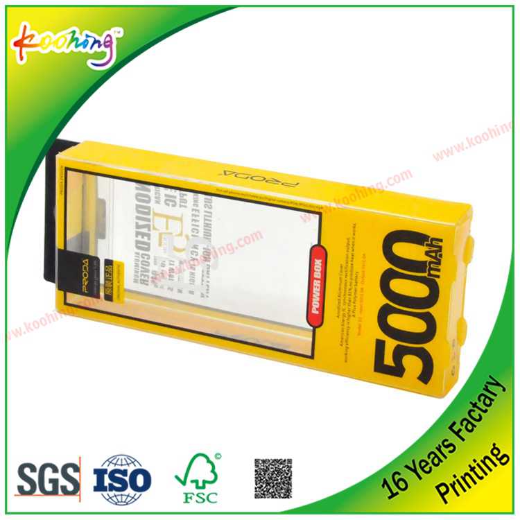 Tableware/Electronic Plastic APET Paper Box with Hang