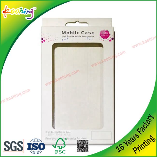 Factory Custom Clear PP/ Pet Color Plastic Packaging Box for Phone Case with Hanger