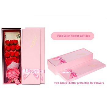 Hot Sale Luxury Custom Festival Rose Flower Cardboard Flower/Gift Paper Box with Lid