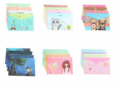 high quality cute pure A4 A5 size pp Plastic portable File Folder Bag