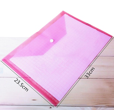 high quality cute pure A4 A5 size pp Plastic portable File Folder Bag