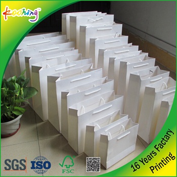 Fashion printing packing paper bag with handles for gift ,clothes