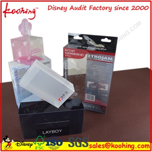hard plastic PVC/PP/PET small packaging box for electronics case