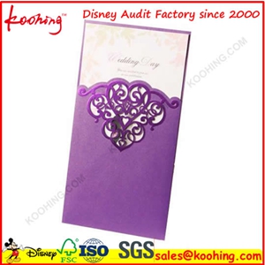 wedding/birthday/valentine foldable invitation cards print on art paper