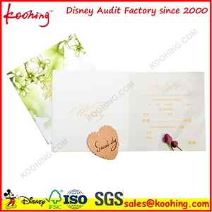 wedding/birthday/valentine foldable invitation cards print on art paper