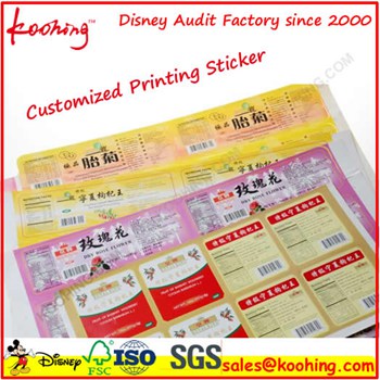 Product Package Waterproof Label Sticker,Juice Glass Bottle Labels.