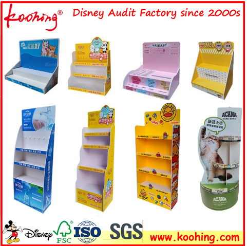 Paper Shelf PDQ Market Floor Display stand for products 