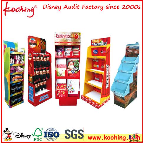 Paper Shelf PDQ Market Floor Display stand for products 